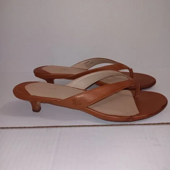 LAUREN RALPH LAUREN FRANCESA HEEL SANDALS LAUREN TAN - Picture 5 of 11